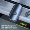 LED Grill Handle Light for BBQ Type-C Rechargeable Adjustable Easily Stall LED Barbecue Torch Light for Outdoor Grilling