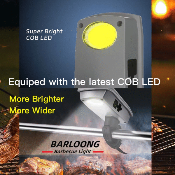 Outdoor USB-C Solar Charging Grill Handle Light with Tilt Sensor,Automatic On/Off BBQ Light with 360 Rotatable Mounting Bracket
