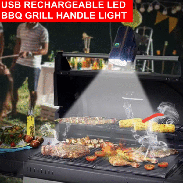 Ultra Bright LED BBQ Accessories for Grill Handle Light USB Rechargeable Barbecue Torch Light Water Resistant Outdoor Grilling