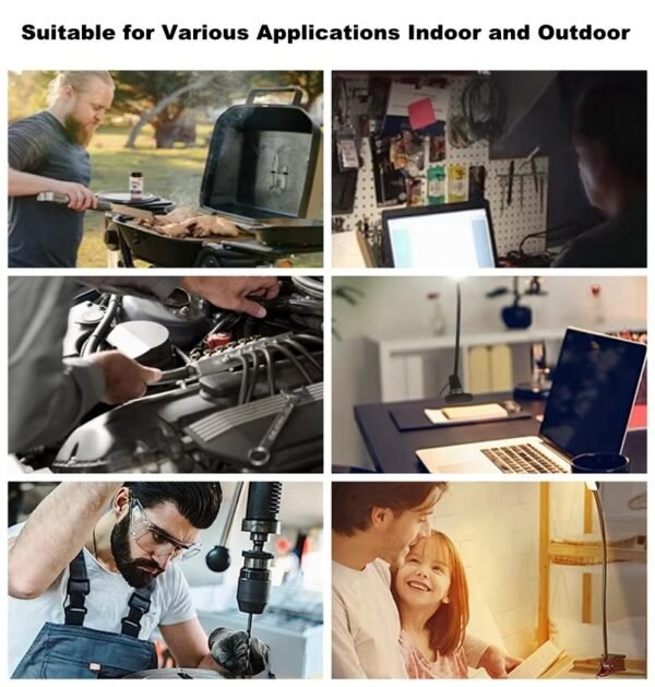 imgi_315_Ha39cd17397d94607a677454fb4ddd9f1L USB Rechargeable COB LED BBQ Light ,Flexible Magnetic Working Light for Outdoor Grilling,Camping,Hiking,Reading Waterproof