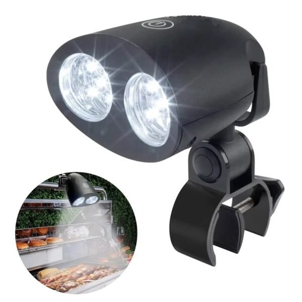 imgi_327_H8b74a1eb77304a5c98571be13ad43caaM Outdoor 360 Degree Rotatable LED BBQ Light with 10 Ultra Bright LEDs,BBQ Grill Accessories with Sturdy Clamp Fits Most Handle
