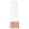 imgi_420_H87f48e680c644f269de8cbbd8641eeb7u Custom Portable Stainless Steel Barbecue Skewer Grill Kebab Bbq Skewers Set With Wood Handle