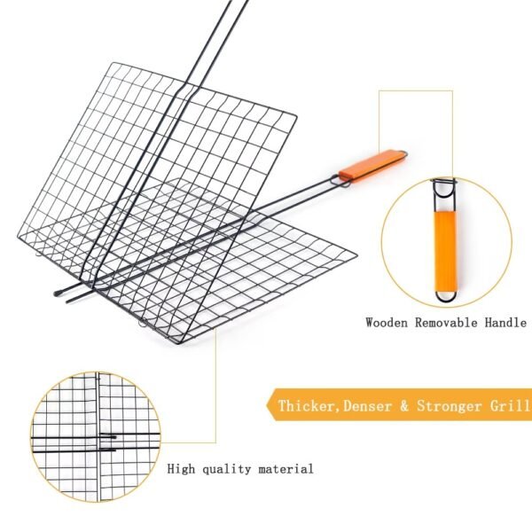 imgi_423_Hddc4610c24eb472bbb9ddbec0b7223faV Non Stick Folding Fish Vegetables Shrimp Wire Mesh Barbecue