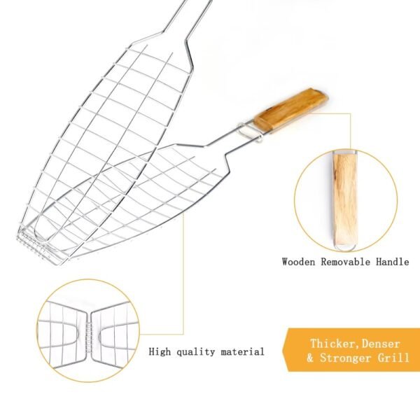 imgi_424_H68d75530d8974cd1aca85832e268decex Non-stick Barbecue Grilling Netting Bbq Tools Bbq Wire Fish Shape Veggies