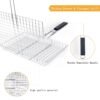 imgi_427_H37c739ee982344e0b5df53b90b408190S BBQ Accessory Barbecue Grill Rack Pan Mesh Basket for Grilling Meat