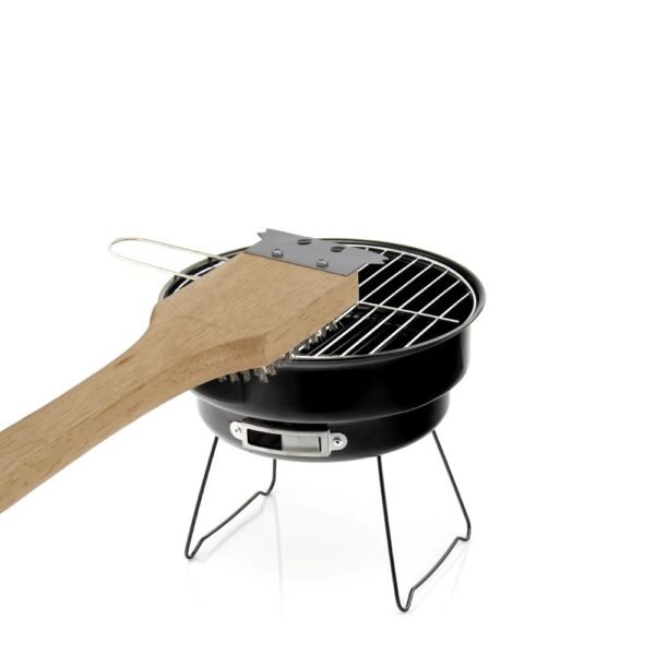 Wholesale Brush Stainless Steel Bristles BBQ Grill Brush and Scraper with Wooden Handle