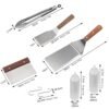 BBQ Spatulas Grill Scraper Griddle Spatula Set with Food Tongs