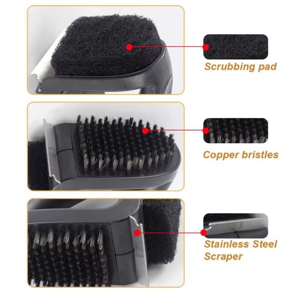 imgi_427_Ha26378eb672543edb1a8bd2b0ee41bcbH 3 in 1 Stainless Steel Grill Cleaning Brush Wire Grill Bbq Brush and Scraper with Reusable Sponge