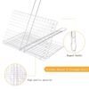 Non-stick BBQ Netting Barbecue Wire Mesh Basket with Handle for Roasting Meat