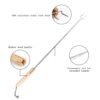 Telescopic Campfire Bbq Marshmallow Roasting Stick Barbecue Fork with Wooden Handle