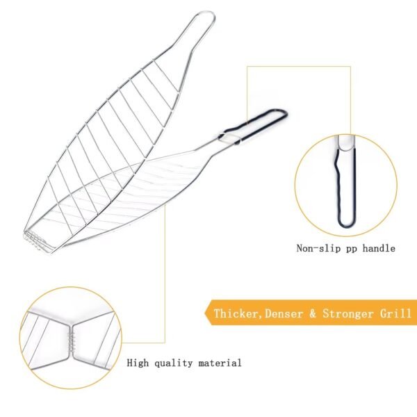 Non-stick Portable Fish Grill Wire Mesh Basket