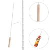 Portable Custom Barbecue Stainless Steel Wood Handle Grill Kebab Skewers Set