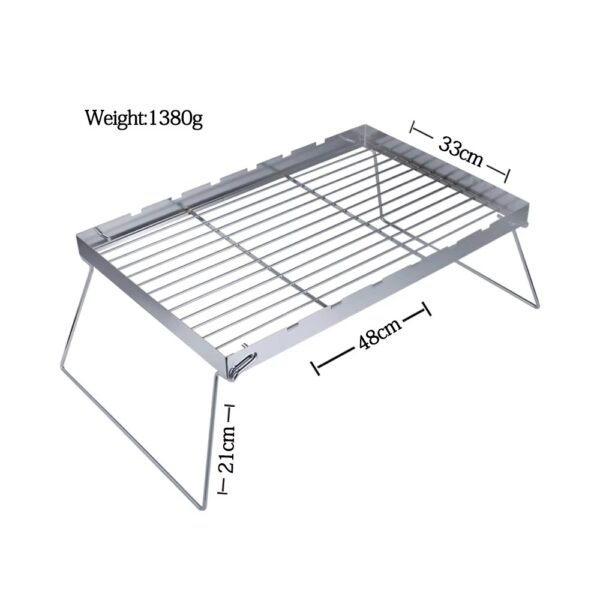 Simple Sliver Foldable Portable Charcoal Barbecue Bbq Grills for Outdoor Camping