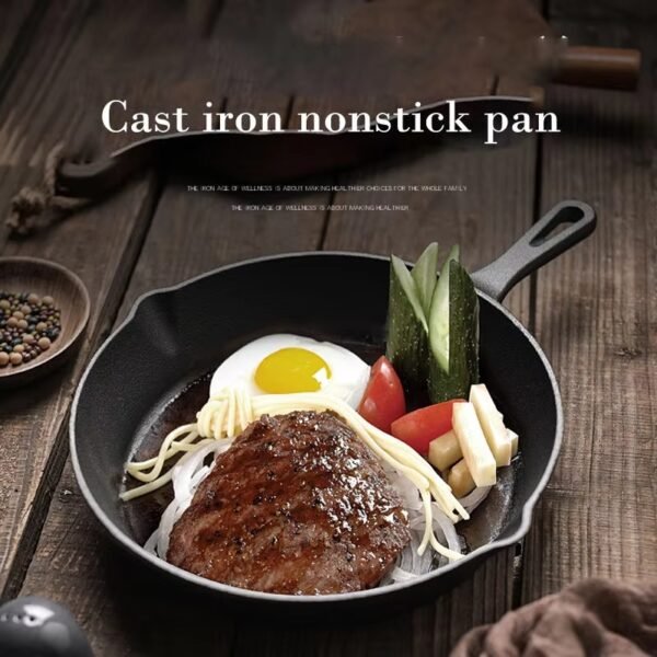 Bbq 14-26cm Nonstick Frying Grill Pan Carbon Steak Cast Iron Skillet Non Stick Frying Pan