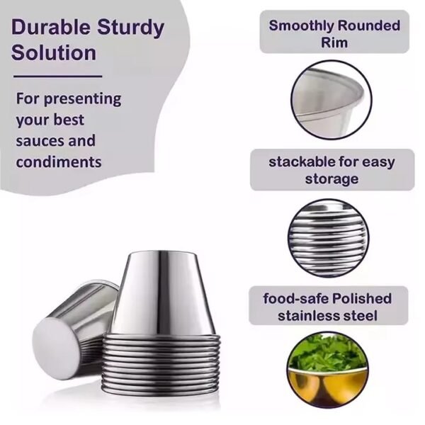 Food Grade Stainless Steel Sauce Cup
