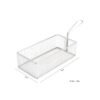 Non-stick Grilling Bbq Grill Net Rectangle French Fries Basket With Handle