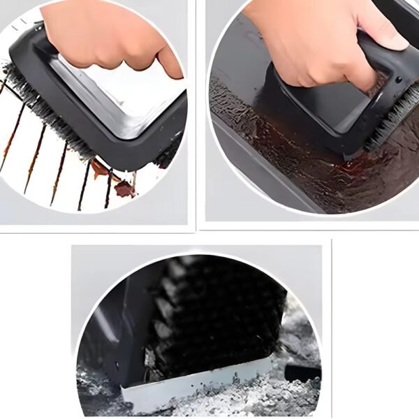 imgi_431_H5a9ea843bf90449cb7d45f3af77868492 3 in 1 Stainless Steel Grill Cleaning Brush Wire Grill Bbq Brush and Scraper with Reusable Sponge