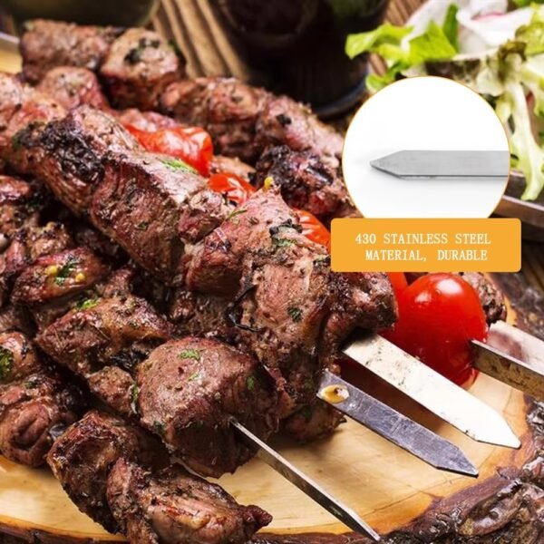 imgi_431_H83f29b2631b54b9a8ead368787f7df0bx Bbq Accessories Barbecue Kebab 4pcs Stainless Steel Bbq Grill Skewers