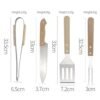 Grill Outdoor Set Barbecue Kit with Wooden Handle