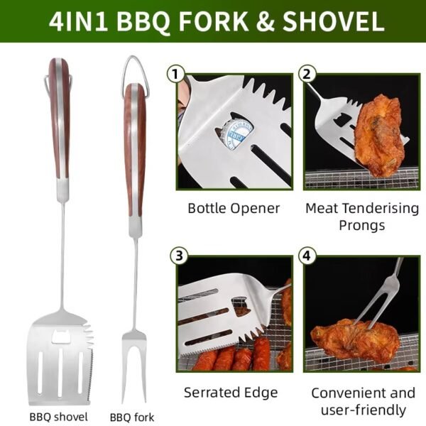 imgi_431_Hfbec46a2ca7a48bf9243af9a1d24d7319 Grill Set of Barbecue Tools Bbq Kit with Grill Spatula and Fork