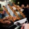 3 Way Metal Stainless Steel Bbq Grill Skewers Barbecue Kabob