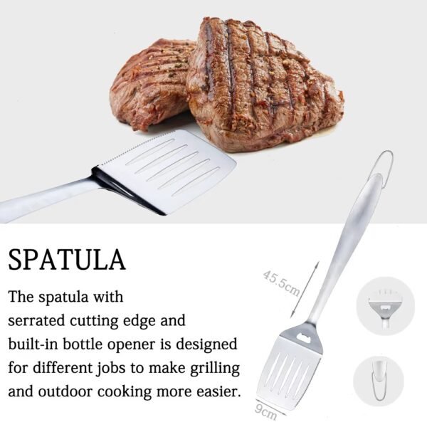 4 Pcs Anti-stick Stainless Steel Bbq Kit Grill Accessories Grilling Set