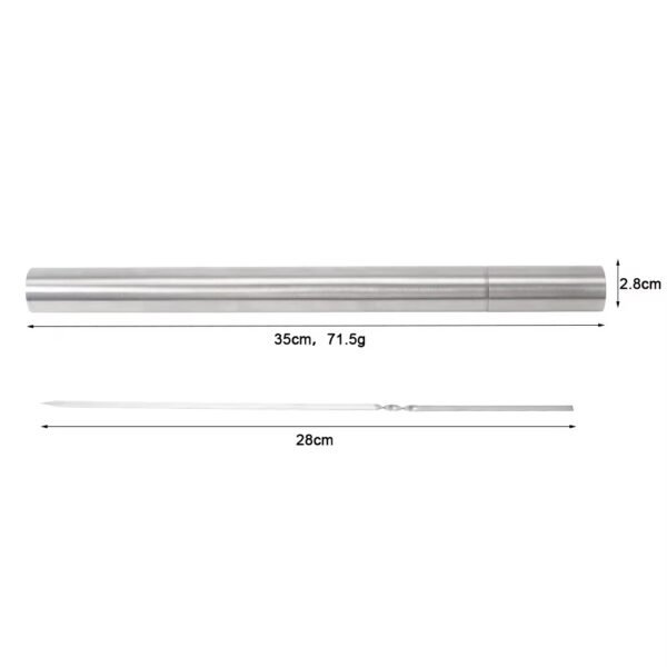304 Stainless Steel Long Flat Metal Barbecue Skewers Kebab