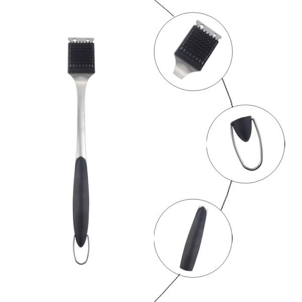 2 in 1 Barbecue Stainless Steel Cleaning Bbq Grill Brush and Scraper