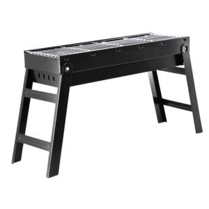 Rectangular Foldable Portable Iron Barbeque Grill Outdoor Charcoal