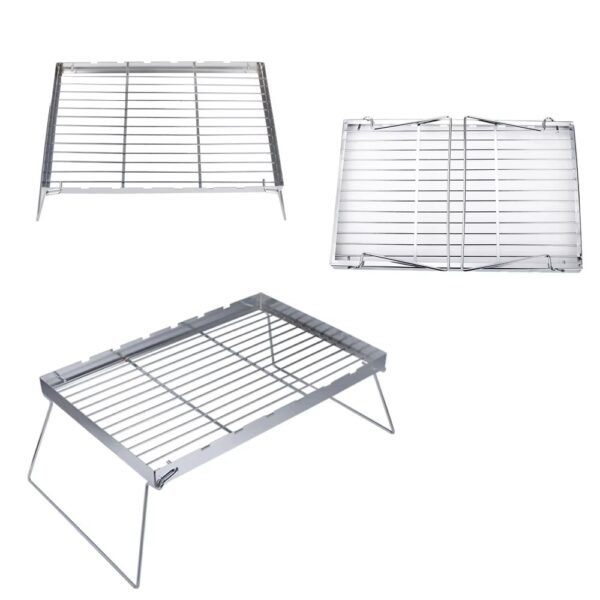 Simple Sliver Foldable Portable Charcoal Barbecue Bbq Grills for Outdoor Camping