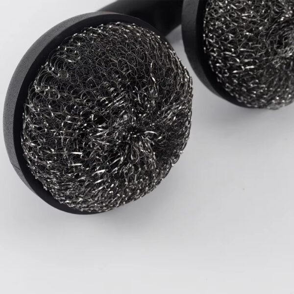 Handy Sturdy Wire Stainless Steel Spot Double-Headed Ball BBQ Grill Clean Brush