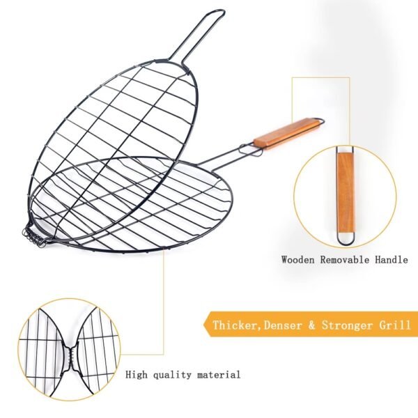 imgi_434_H999ed11363d443c480c5ea0cffb4ebd86 Non-stick Grilling Tools Grill Wire Mesh Basket for Meat