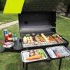 Trolley Square Portable Bbq Charcoal Grill Barbecue Gas Bbq Grills Outdoor Charcoal