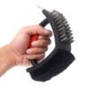 3 in 1 Stainless Bbq Grill Cleaning Brush with Scraper and Scouring Pad