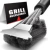Grill Brush and Scraper 18 Inch Stainless Steel Woven Wire Bristles Grill Cleaning Brush