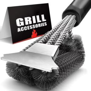 imgi_435_H5680f0aab4ea4c788ba41564a3accad2h Grill Brush and Scraper 18 Inch Stainless Steel Woven Wire Bristles Grill Cleaning Brush