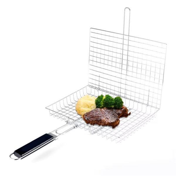 imgi_435_H8a3ba7abd0334290b75bd7e0bb82cfe8c BBQ Accessory Barbecue Grill Rack Pan Mesh Basket for Grilling Meat
