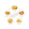 Non-stick Grilling Bbq Grill Net Rectangle French Fries Basket With Handle