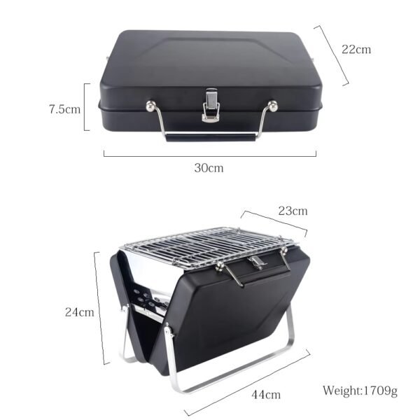 Foldable Bbq Grill Briefcase Camping Barbecue Portable