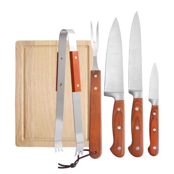 Grill Tools Bag Set with Cutting Board Knife
