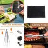 Grills Tools Set with Bbq Grill Scraper Mat Food Tongs