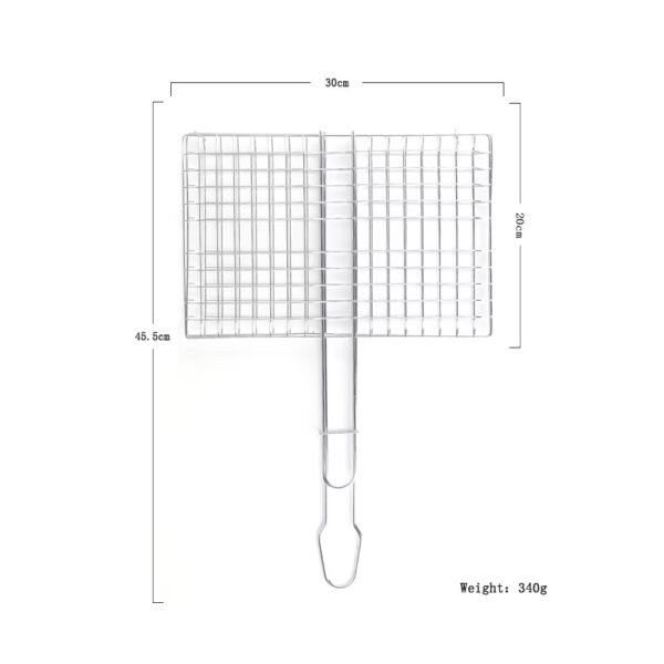 Non-stick BBQ Netting Barbecue Wire Mesh Basket with Handle for Roasting Meat
