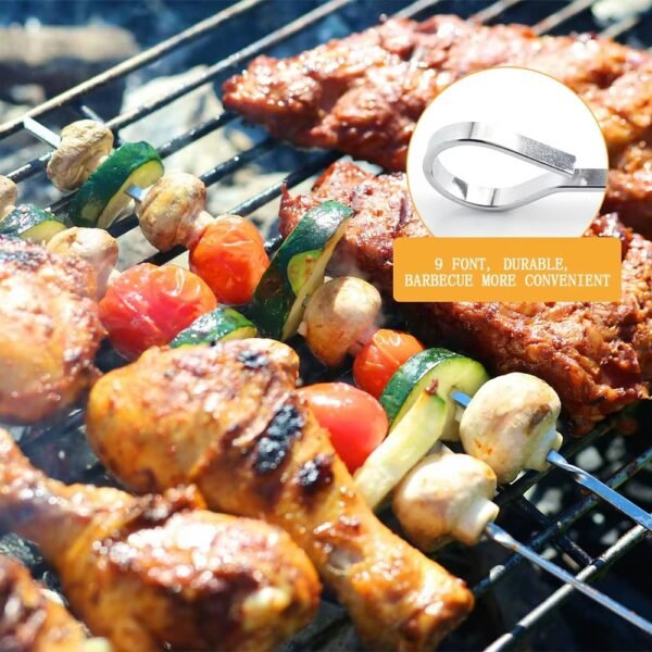 Wholesale Metal Stainless Steel Kabab Stick BBQ Skewers Kebab Skewers