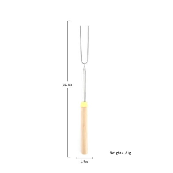 Hot Dog Barbecue Fork Campfire Skewers Telescopic Marshmallow Roasting Stick Extendable