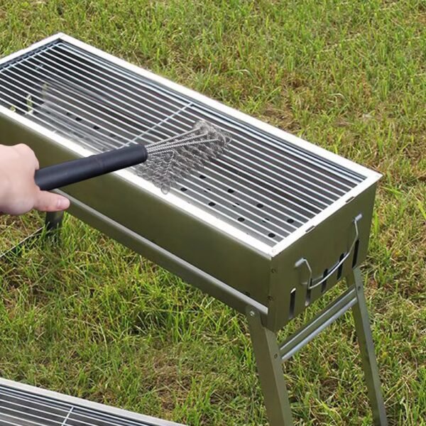 imgi_438_H2083c46bc18c458186deea2d50fdd838H Heavy Duty Triangle Bristle Free Wire BBQ Grill Cleaning Brushes with Plastic Handle