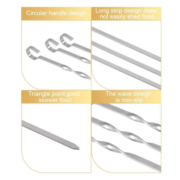 Custom logo Metal Kebab Skewers