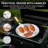 Barbecue Basket Drain Basket Grill Plate with Handle