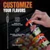 imgi_439_H53b0b14cf1f849578955cca349a870623 Shish Kabob Skewers for Grilling with Slider Barbecue Skewer Holder