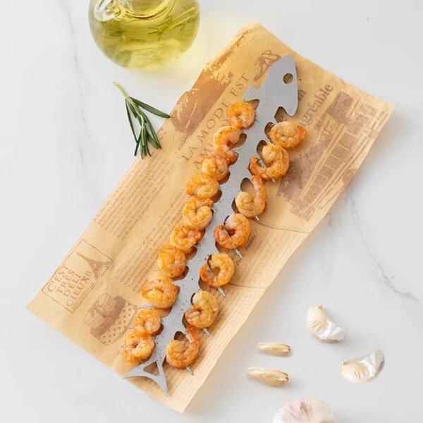 imgi_439_H69c31d044e174f109ed1d2263b290cbcg Stainless Steel Reusable Barbecue Skewers Bbq Kebab Grill Kabob Skewers