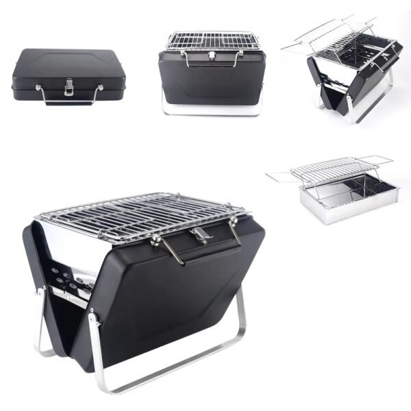 Foldable Bbq Grill Briefcase Camping Barbecue Portable